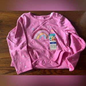 Garanimals Pink Bodysuit with Rainbow and Stars